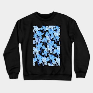 Blue flower pattern Crewneck Sweatshirt